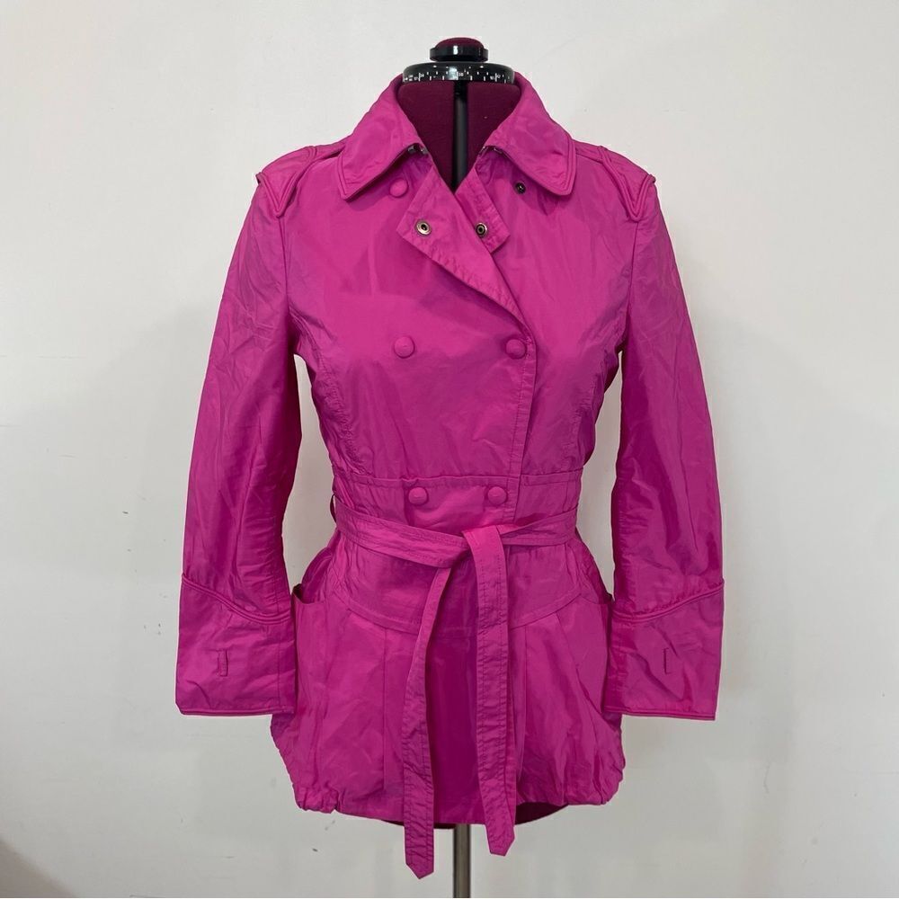 Ermanno Scervino Buble Gum Pink Trench Coat Italy sz